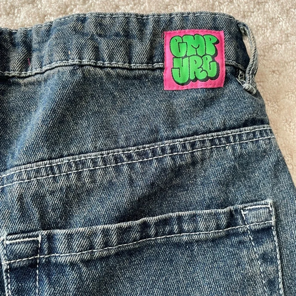 Empyre Loiter Blue Straight Leg Jeans High Waisted Denim Dark Wash 2 Zumiez - Picture 12 of 13